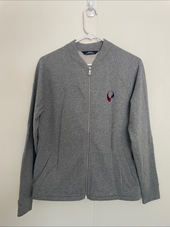 Lands' End Sweaters - Lands' End Gray Zip-Up Women's Bomber Jacket
